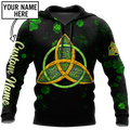 Irish St.Patrick day Celtic 3d hoodie shirt for men and women custom name