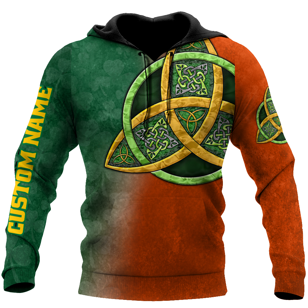 Irish St.Patrick celtic 3d hoodie shirt for men and women custom name