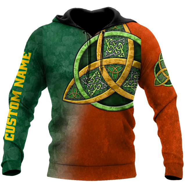 Irish St.Patrick celtic 3d hoodie shirt for men and women custom name