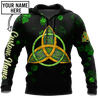 Irish St.Patrick day Celtic 3d hoodie shirt for men and women custom name