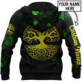 Irish tree of life St.Patrick day 3d hoodie shirt for men and women custom name