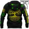 Irish tree of life St.Patrick day 3d hoodie shirt for men and women custom name