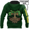 Irish tree of life St.Patrick day 3d hoodie shirt for men and women custom name