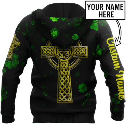 Irish St.Patrick day 3d hoodie shirt for men and women custom name