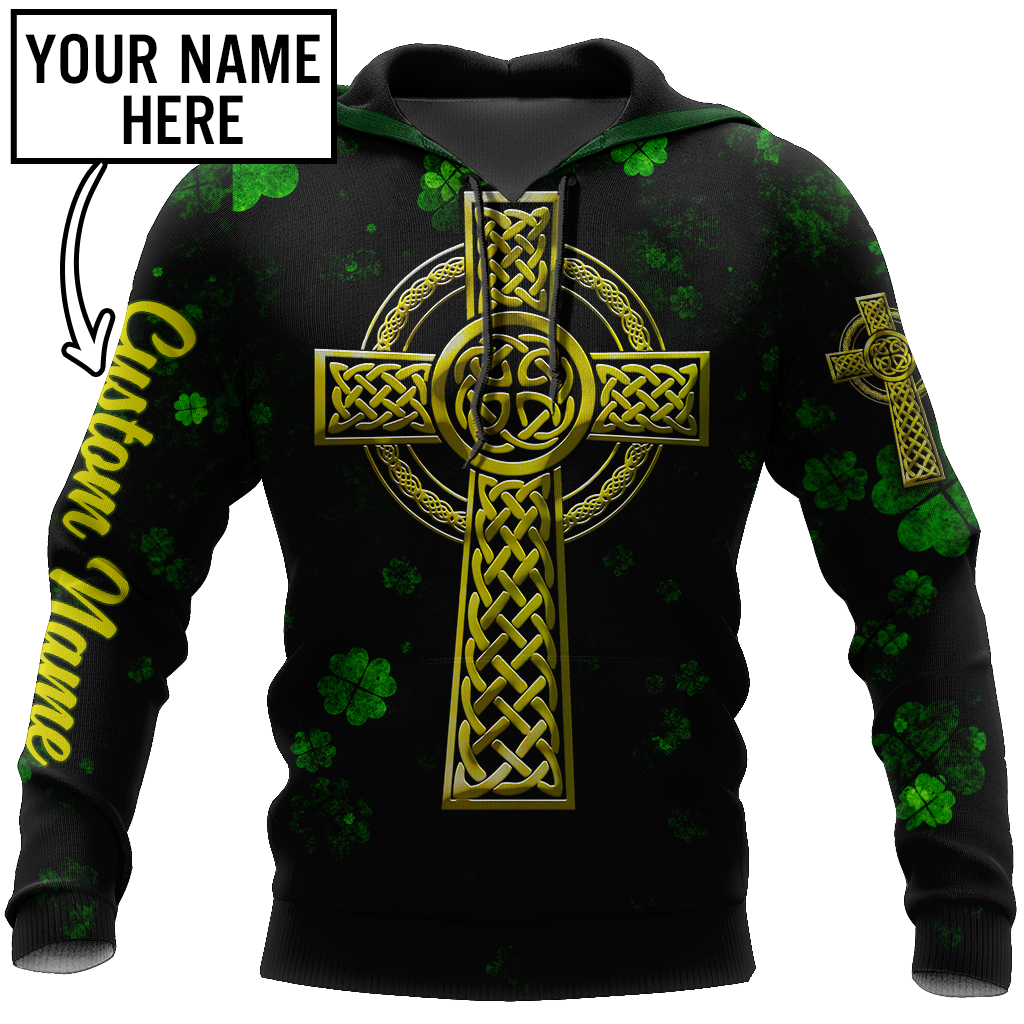 Irish St.Patrick day 3d hoodie shirt for men and women custom name