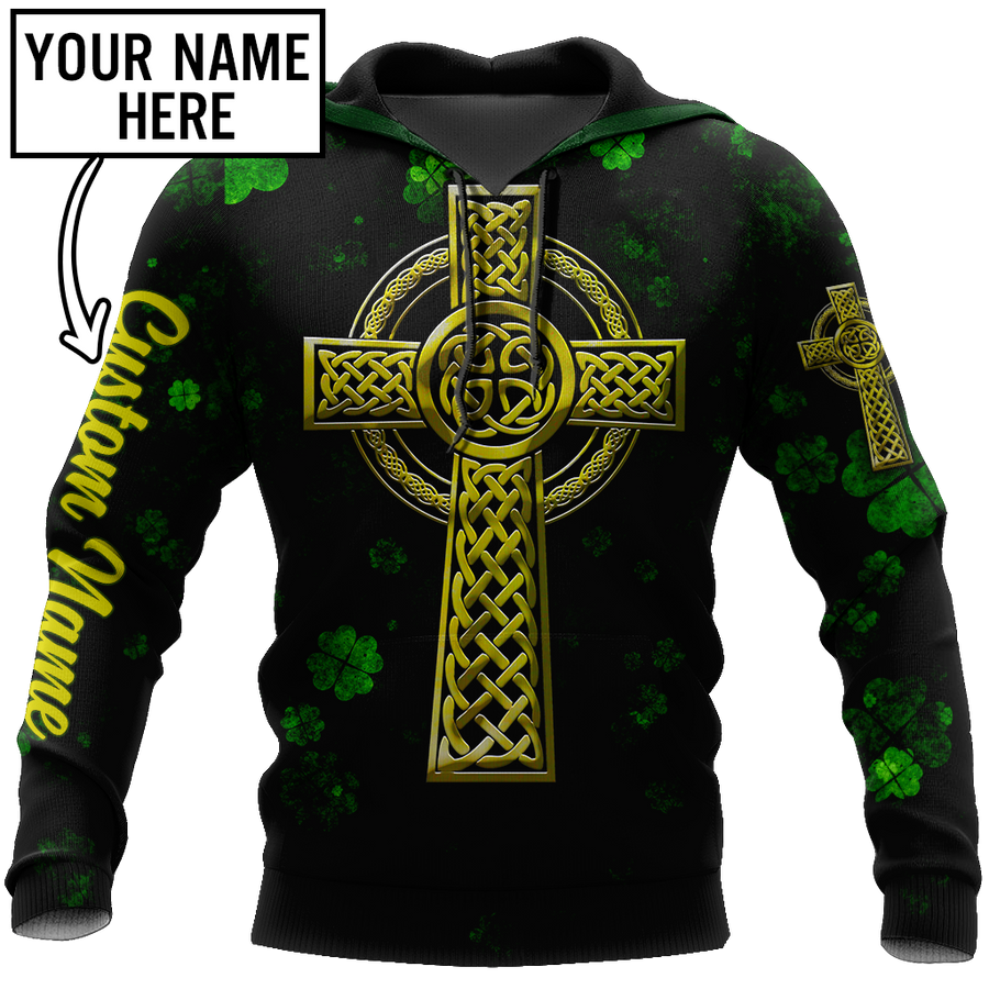 Irish St.Patrick day 3d hoodie shirt for men and women custom name