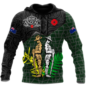 Premium Unisex Hoodie Remember Anzac Day ML