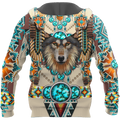 Premium Wolf Native American 3D All Over Printed Unisex Shirts