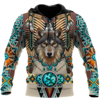 Premium Wolf Native American 3D All Over Printed Unisex Shirts