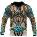 Premium Wolf Native American 3D All Over Printed Unisex Shirts