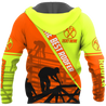 THE BEST ROOFER GREEN AND ORANGE - PERSIONALIZED NAME 3D HOODIE SHIRT