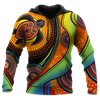 Aboriginal Green Turtles Australia Painting Art 3D design shirts