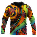 Aboriginal Green Turtles Australia Painting Art 3D design shirts