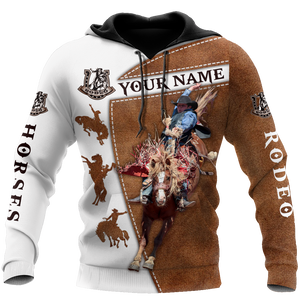 Personalized Name Rodeo 3D All Over Printed Unisex Shirts Bucking Horse Ver 2