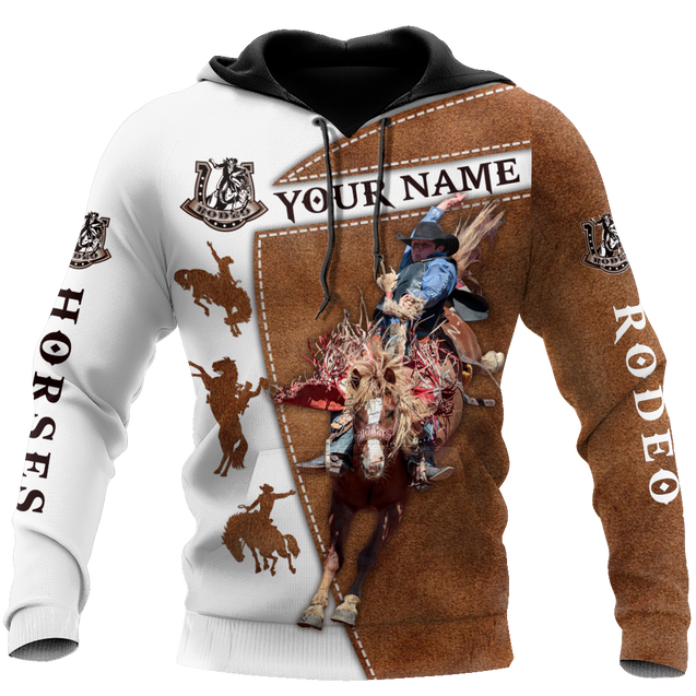 Personalized Name Rodeo 3D All Over Printed Unisex Shirts Bucking Horse Ver 2