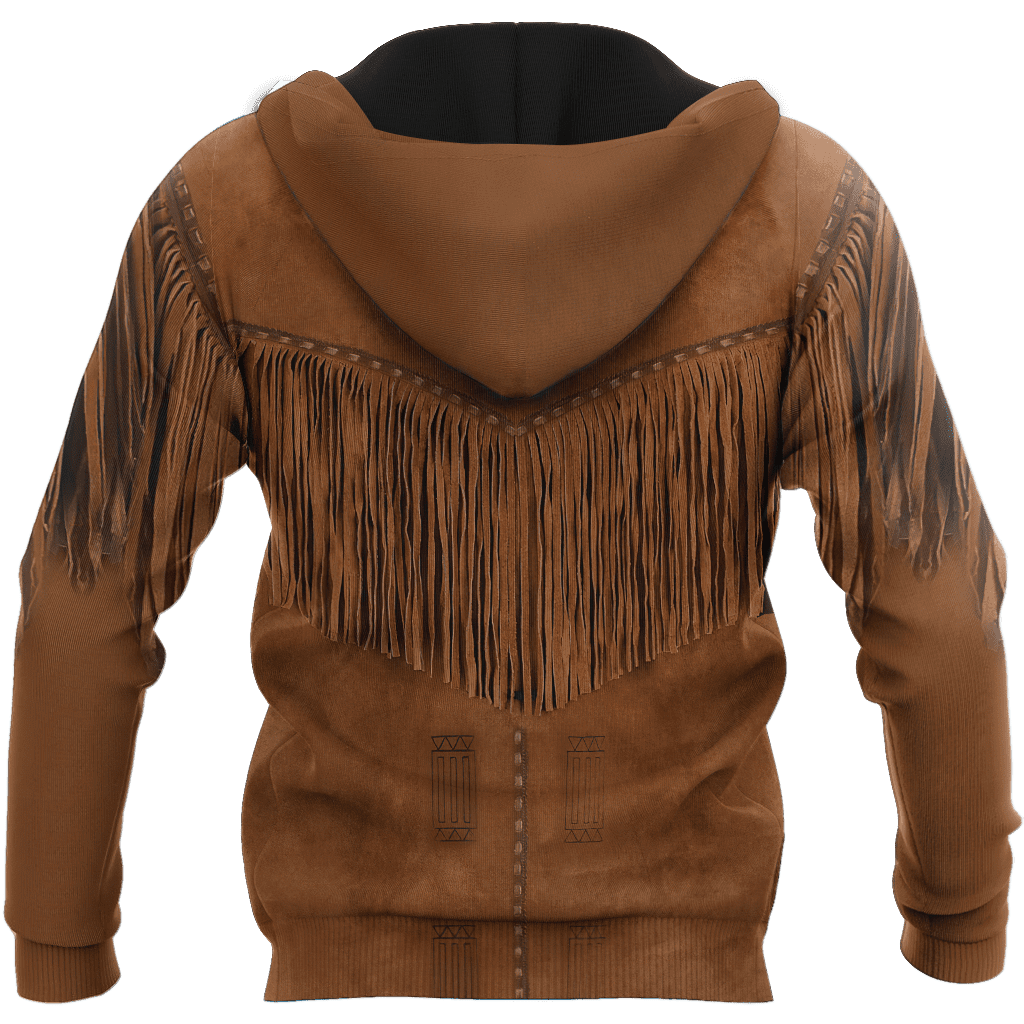 Native Cowboy Jacket No26 Cosplay 3D Over Printed Unisex Deluxe Hoodie ML
