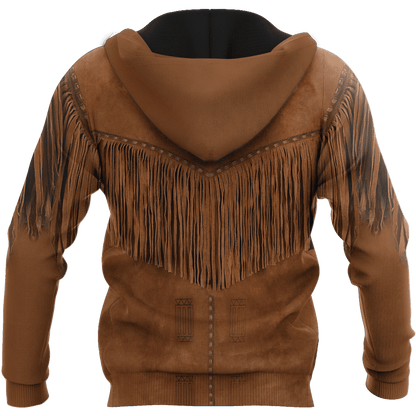Native Cowboy Jacket No26 Cosplay 3D Over Printed Unisex Deluxe Hoodie ML