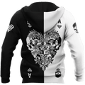 Ace Heart Skull Gothic Art 3D All Over Printed Unisex Shirts