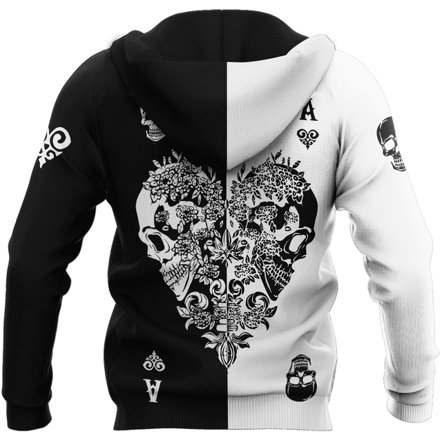 Ace Heart Skull Gothic Art 3D All Over Printed Unisex Shirts