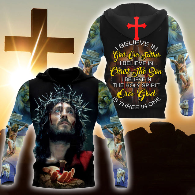 I Believe In God Jesus Christ 3D All Over Printed Shirts NTN06012005