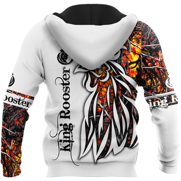 Rooster Camo 3D All Over Printed Unisex Deluxe Hoodie ML