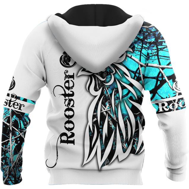 Rooster Camo 3D All Over Printed Unisex Deluxe Hoodie ML