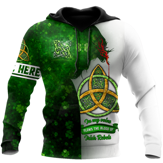 Premium Unisex Hoodie Custom Nam Irish St.Patrick Jesus Irish Rebel In My Vain ML