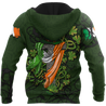 Premium Unisex Hoodie Irish St.Patrick Celtic Cross And Ireland Flag ML