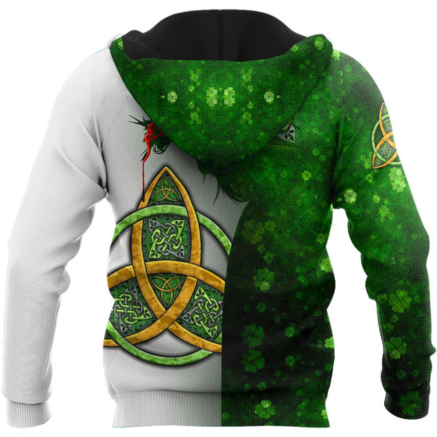 Premium Unisex Hoodie Irish St.Patrick Jesus Irish Rebel In My Vain ML