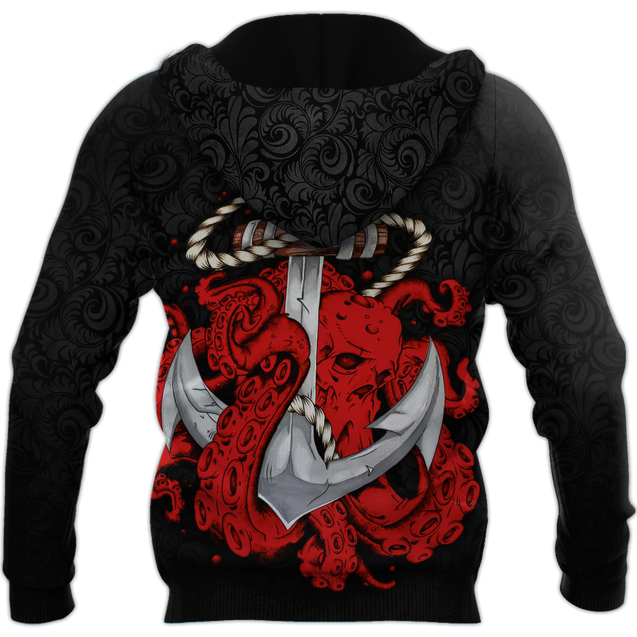 Premium Unisex Hoodie Skull Gothic Octopus ML