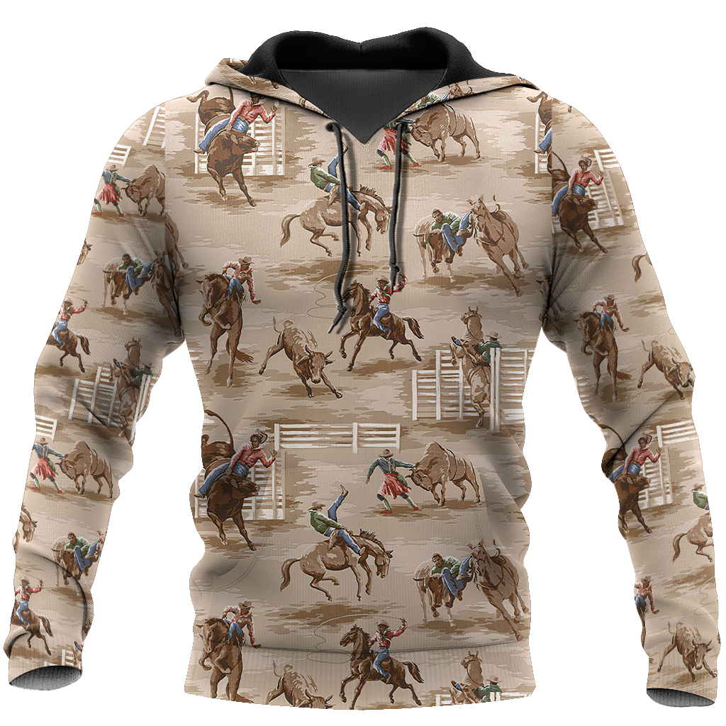 Rodeo 3D All Over Printed Unisex Shirts Rodeo Pattern