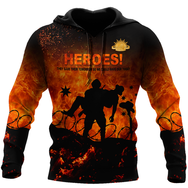 Premium Unisex Hoodie Remember Anzac Day ML