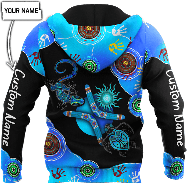 Custom name Aboriginal Naidoc Week 2021 Blue Turtle Lizard shirts