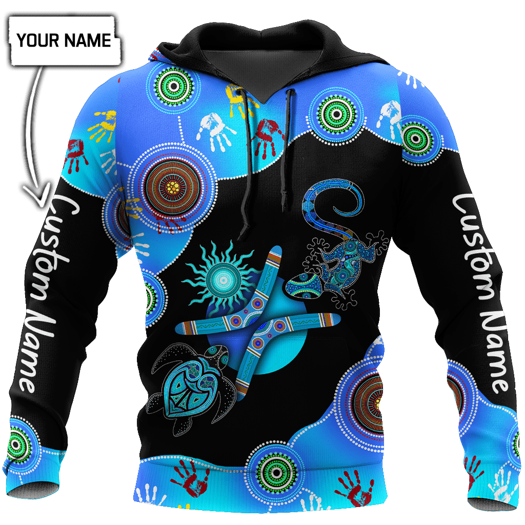 Custom name Aboriginal Naidoc Week 2021 Blue Turtle Lizard shirts
