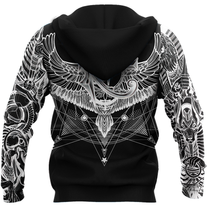 Egyptian Gods Ancient Tattoo black ver unisex 3d print shirts