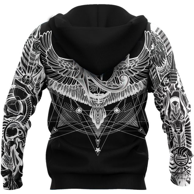 Egyptian Gods Ancient Tattoo black ver unisex 3d print shirts