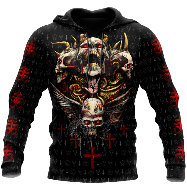 Red Eyes Skull Hoodie For Men And Women JJ07022103