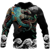 Premium Unisex Hoodie Japanese Octopus Irezumi Style ML