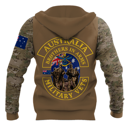 Custom name Australia Army Brothers in arms AU Veteran 3D print shirts