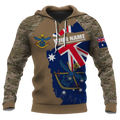 Custom name Australia Army Brothers in arms AU Veteran 3D print shirts