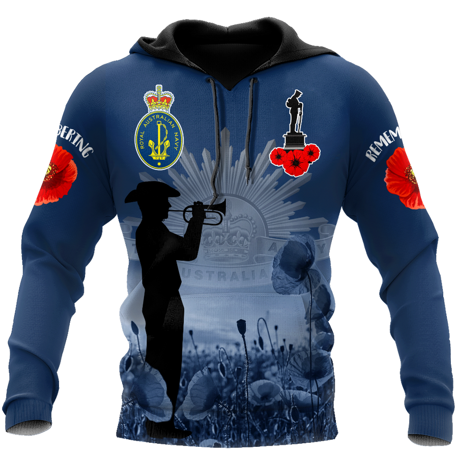 Premium Anzac Day Royal Australian Navy 3D Printed Unisex Shirts TN