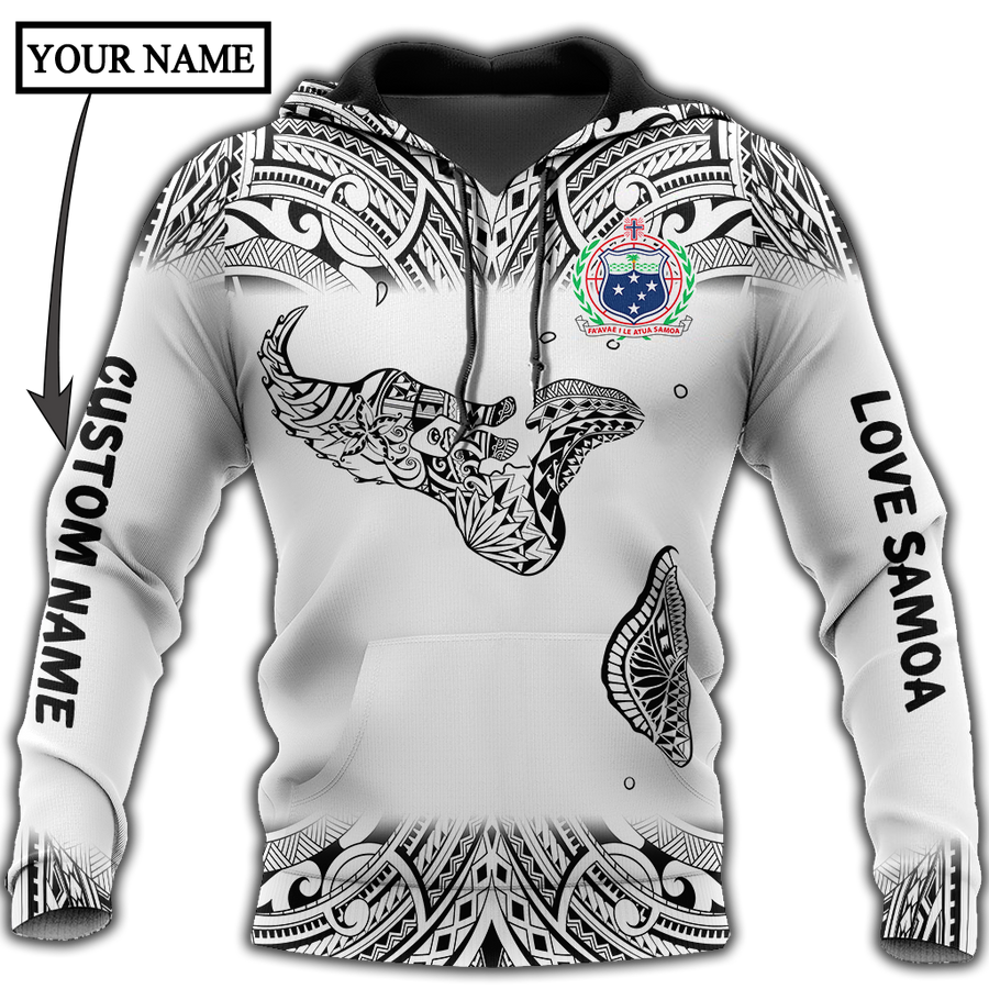 Amazing Polynesian Personalized Samoa Map Tattoo Unisex Deluxe Hoodie ML