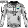 Amazing Polynesian Personalized Samoa Map Tattoo Unisex Deluxe Hoodie ML