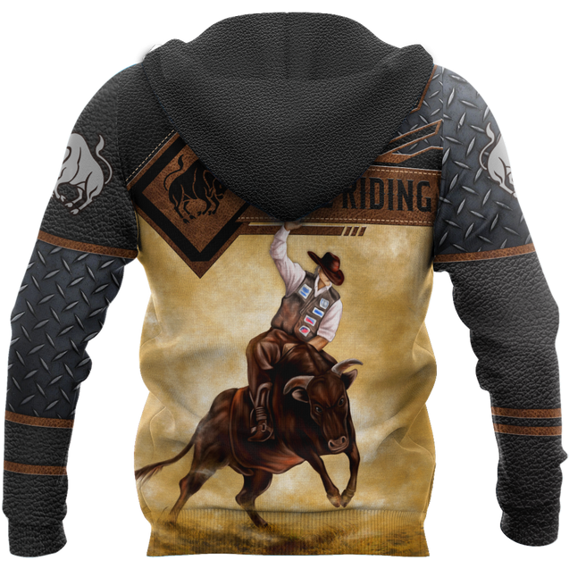 Personalized Name Bull Riding 3D All Over Printed Unisex Shirts Cowboy Up