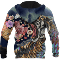 Customize Name Floral Tiger Hoodie For Men And Women HHT07042104