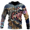 Customize Name Floral Tiger Hoodie For Men And Women HHT07042104