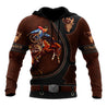 Cowboy No1 Horse Riding Rodeo 3D Over Printed Unisex Deluxe Hoodie ML