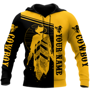 Cowboy No2 Personalized Name 3D Over Printed Unisex Deluxe Hoodie ML
