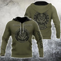 US Veteran Persionalized Name 3D All Over Printed Unisex Hoodie