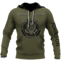 US Veteran Persionalized Name 3D All Over Printed Unisex Hoodie